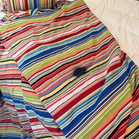 Pottery Barn Colorful Serape Stripe Queen Duvet w/ Stand Shams & Bolster Pillow - Picture 8 of 13